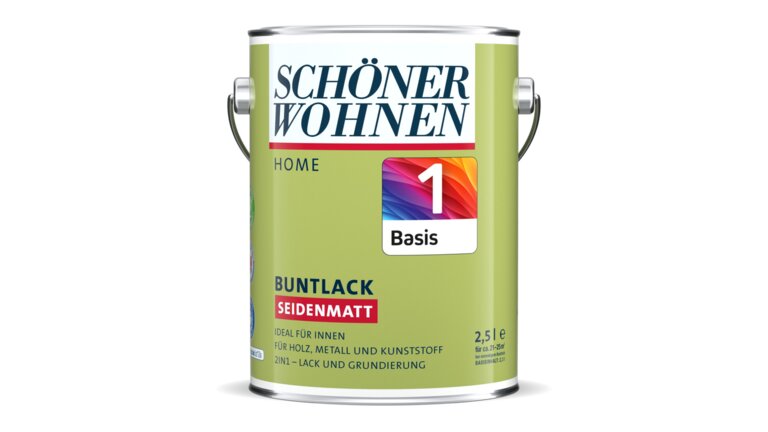 2,5 Liter-Eimer Buntlack seidenmatt, Basis 1